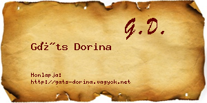Gáts Dorina névjegykártya